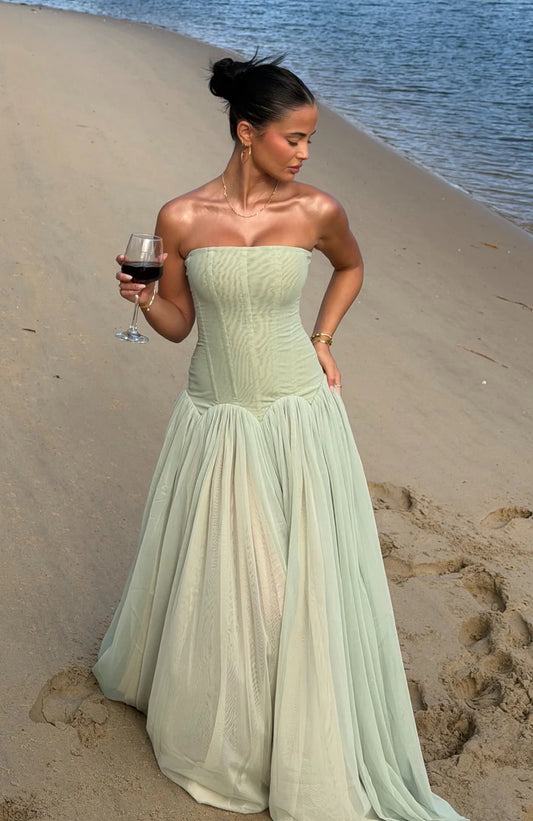 White Fox Magic Muse maxi dress in Mint