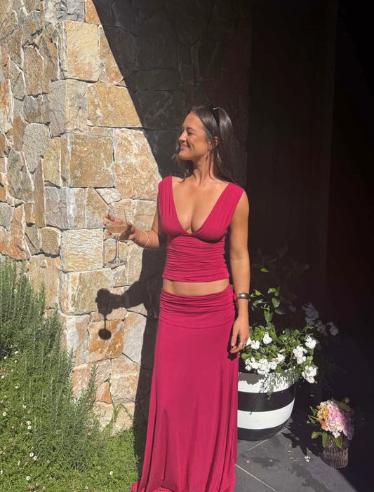 Kookai solis set in Cerise