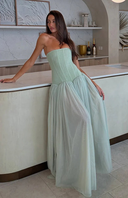 White Fox Magic Muse maxi dress in Mint