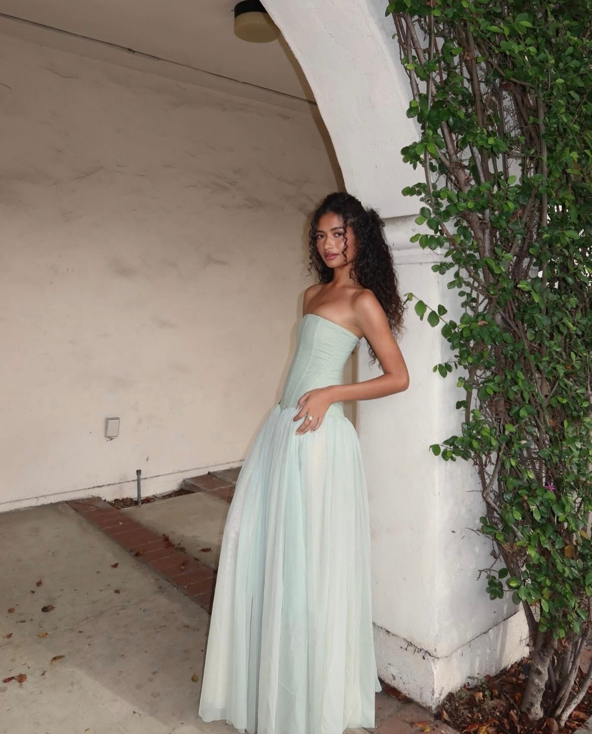 White Fox Magic Muse maxi dress in Mint