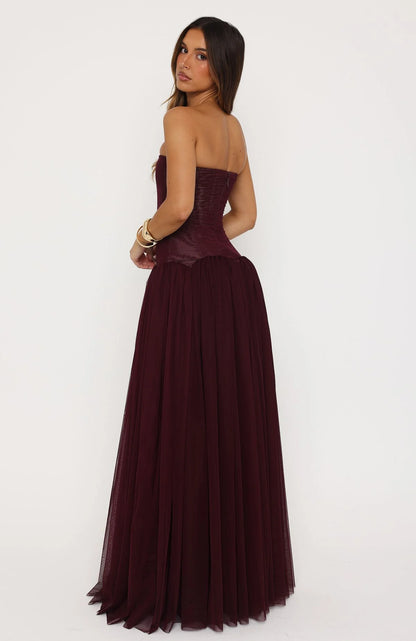 White Fox Magic Muse maxi dress in Fig