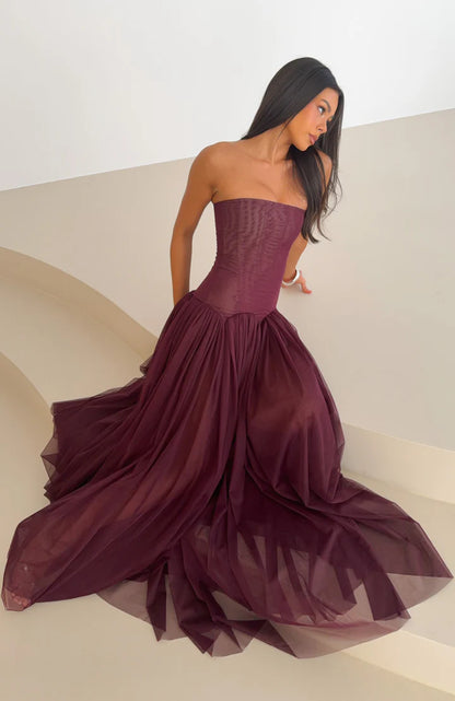 White Fox Magic Muse maxi dress in Fig