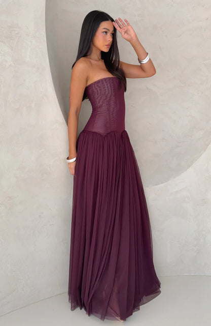 White Fox Magic Muse maxi dress in Fig